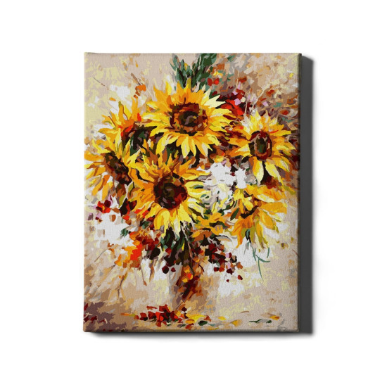 Tapymas pagal numerius, Saulėgrąžų puokštė, 40x50, Oh-art, GX7632