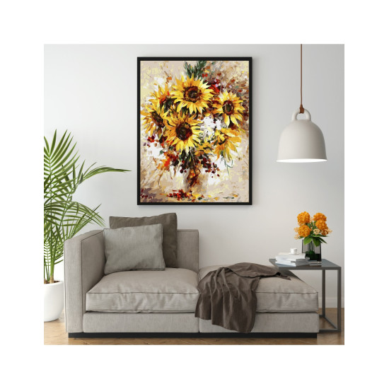 Tapymas pagal numerius, Saulėgrąžų puokštė, 40x50, Oh-art, GX7632