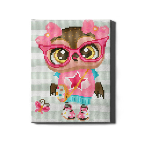Diamond painting, Owl in glasses, 20x30, Oh-art, CJ291