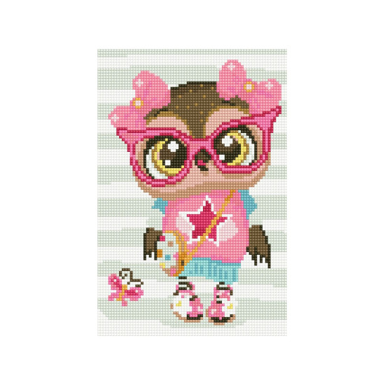 Diamond painting, Owl in glasses, 20x30, Oh-art, CJ291