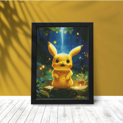 Dimanta mozaīka, Dzeltenais Pokemons, 30x40, Oh-art, EJ1571
