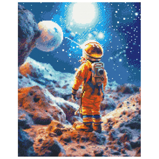 Dimanta mozaīka, Kosmonauts, 40x50, Oh-art, GJ6329