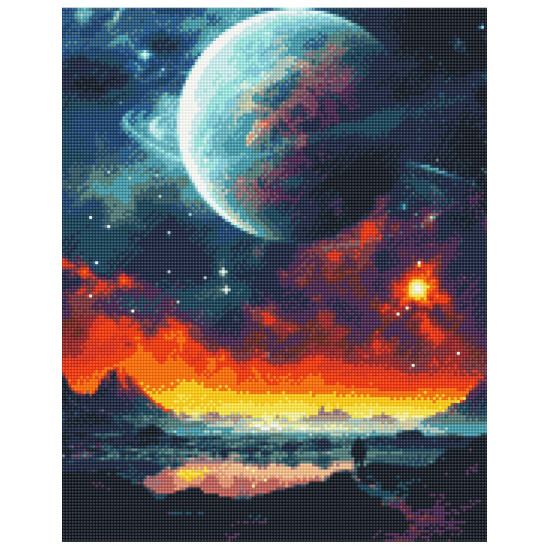 Timanttimaalaus, Duża planeta, 40x50, Oh-art, GJ6331