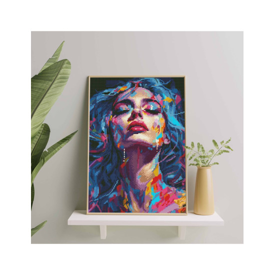 Dimanta mozaīka, Meitenes seja, 40x50, Oh-art, GJ6278