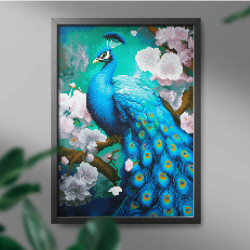Dimanta mozaīka, Zilais pirksts, 40x50, Oh-art, GJ6333