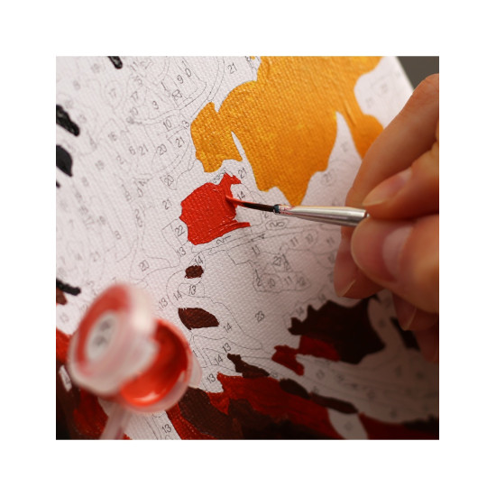 Glezna pēc numuriem, Meitene ar zivtiņām, 40x50, Oh-art, JX1106
