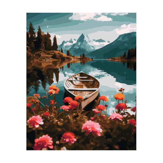 Painting by numbers, Boat on the river, 40x50, Oh-art, ANG718