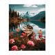 Painting by numbers, Boat on the river, 40x50, Oh-art, ANG718