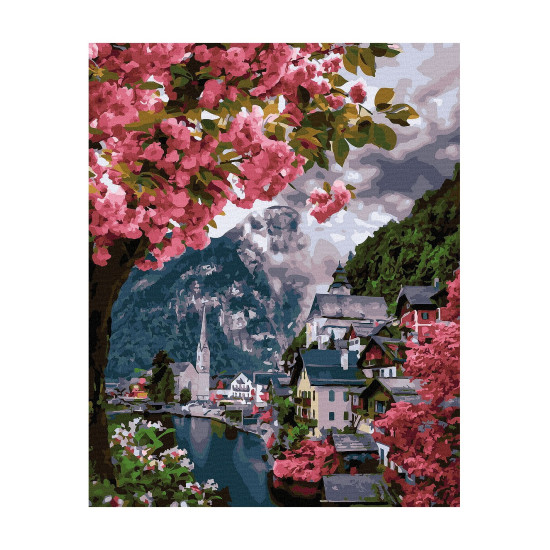 Tapymas pagal numerius, Sakura mieste, 40x50, Oh-art, ANG461