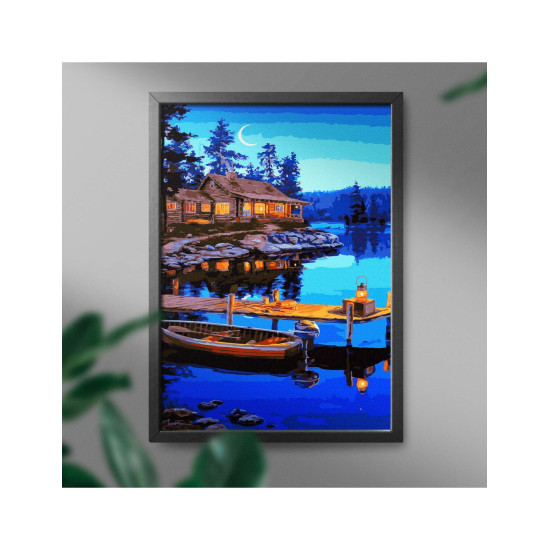 Painting by numbers, House by the lake, 40x50, Oh-art, ANG467