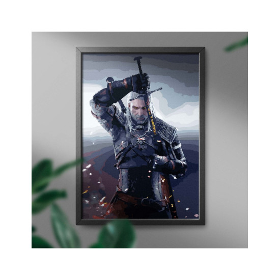 Painting by numbers, The Witcher and the Sword, 40x50, Oh-art, ANG712