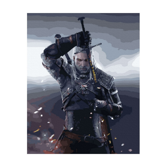 Painting by numbers, The Witcher and the Sword, 40x50, Oh-art, ANG712