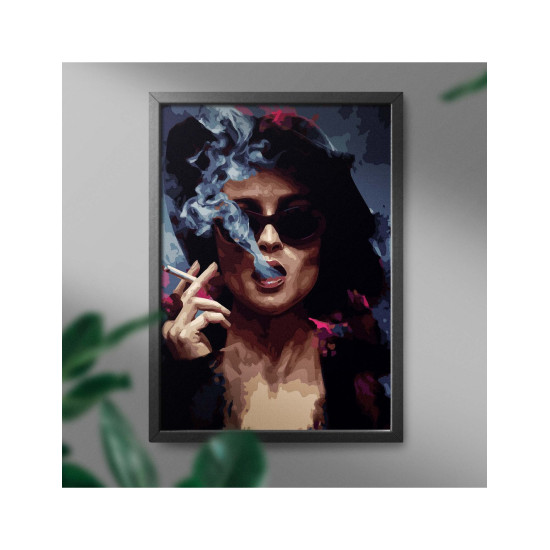 Tapymas pagal numerius, Mergina su cigarete, 40x50, Oh-art, GX43011
