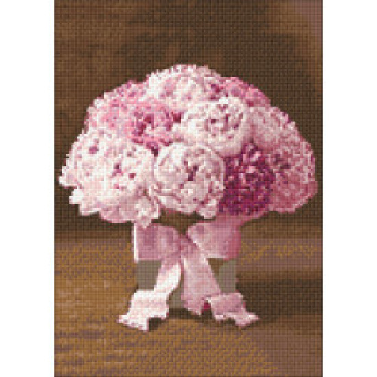 Teemanttikand, Pojengid lintidega, 27x38 cm, artkatalog, WD003