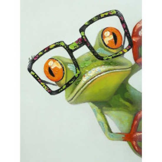 Diamond painting, Frog with Glasses, 15x20 cm, artkatalog, WD2362