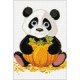 Dimanta mozaīka, Panda ar ķirbi, 20х30 cm, artkatalog, WD318