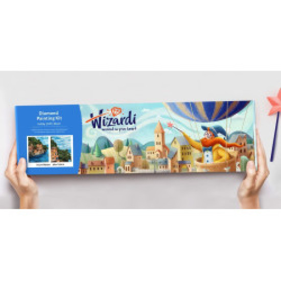 Deimantinė mozaika, Jūros miestas, 100х68 cm, artkatalog, WD2462