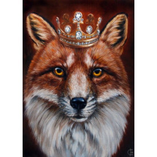 Deimantinė mozaika, Lapė Karalius, 27x38 cm, artkatalog, WD2467