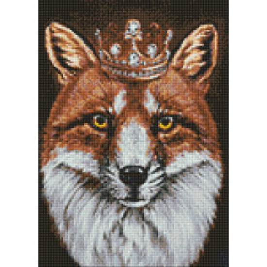 Deimantinė mozaika, Lapė Karalius, 27x38 cm, artkatalog, WD2467