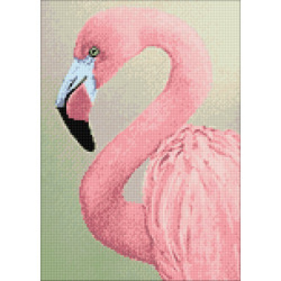 Dimanta mozaīka, Rozā Flamingo, 27х38 cm, artkatalog, WD232