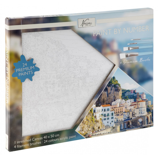 Painting by numbers 40x50 cm, Amalfi Coast, Grafix, 2647-AR1057/GE