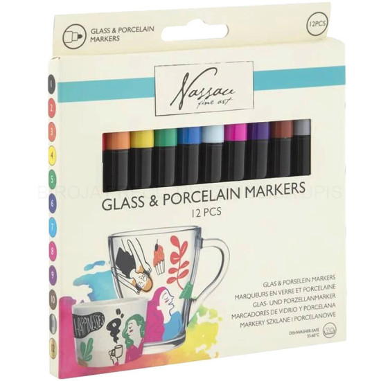Stikla un porcelāna marķieri, Grafix, ARO139/GE