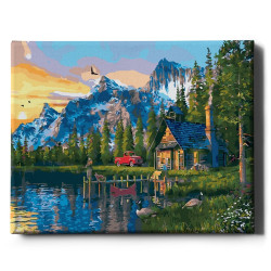 Tapymas pagal numerius, Žvejo namas, 40x50, Oh-art, ANG175