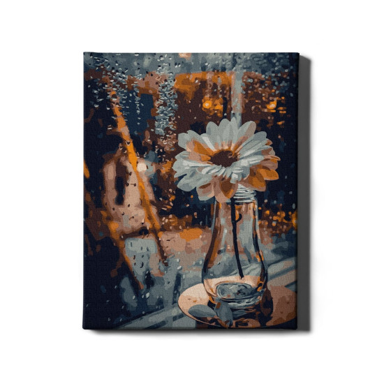 Glezna pēc numuriem, Margrietiņa vāzē, 40x50, Oh-art, ANG183