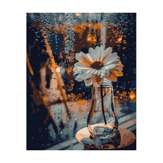 Glezna pēc numuriem, Margrietiņa vāzē, 40x50, Oh-art, ANG183