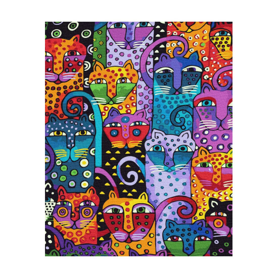 Glezna pēc numuriem, Daudzkrāsaini kaķi, 40x50, Oh-art, GX9372