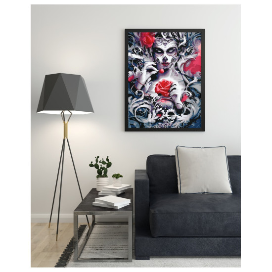 Glezna pēc numuriem, Helovīna dieviete, 40x50, Oh-art, ANG197