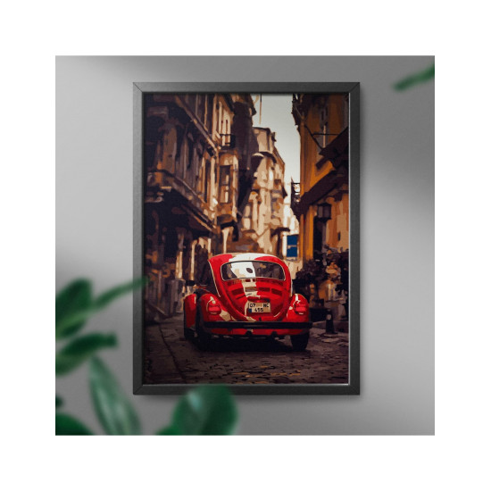 Tapymas pagal numerius, Raudonas automobilis, 40x50, Oh-art, ANG032