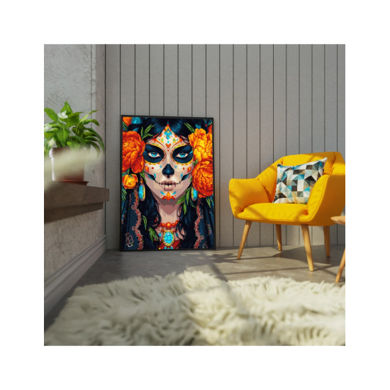 Glezna pēc numuriem, Sieviete uz Helovīnu, 40x50, Oh-art, ANG120