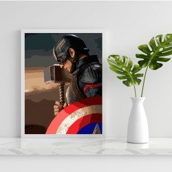 Glezna pēc numuriem, Supervaroņa glezna, 40x50, Oh-art, ANG090