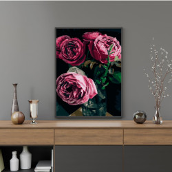 Tapymas pagal numerius, Rožės vazoje, 40x50, Oh-art, ANG065
