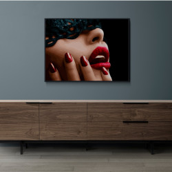 Glezna pēc numuriem, Sieviete melnā maskā, 40x50, Oh-art, GX32934