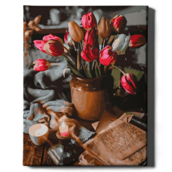Glezna pēc numuriem, Tulpes no dārza, 40x50, Oh-art, GX43722