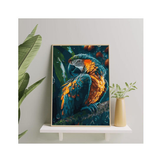Glezna pēc numuriem, Skaista papagailis, 40x50, Oh-art, ANG374