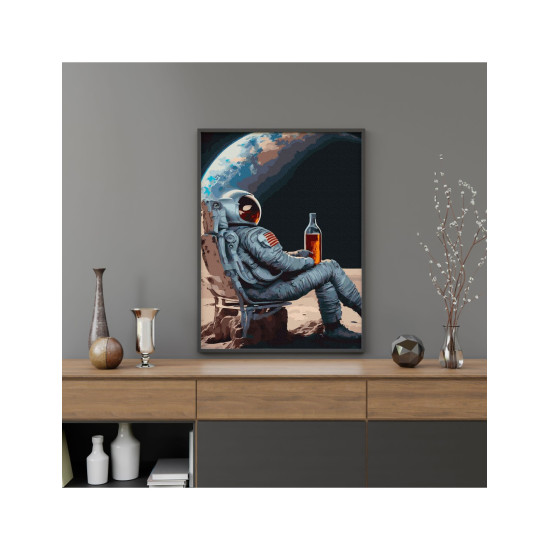Tapymas pagal numerius, Kosmonautas per pertrauką, 40x50, Oh-art, ANG329