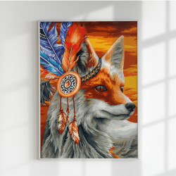 Tapymas pagal numerius, Lapė šamanas, 40x50, Oh-art, ANG317