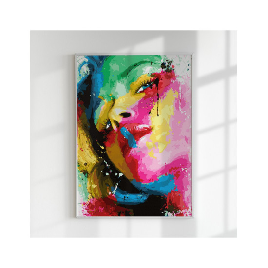 Tapymas pagal numerius, Moteris dažuose, 40x50, Oh-art, ANG318