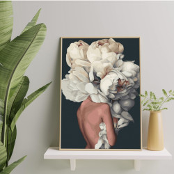 Glezna pēc numuriem, Jutekliskās peonijas, 40x50, Oh-art, GX39391