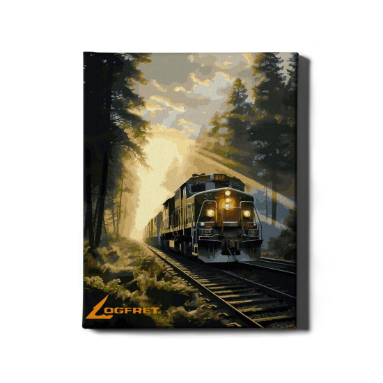 Tapymas pagal numerius, Traukinys miške, 40x50, Oh-art, ANG556