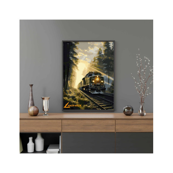 Tapymas pagal numerius, Traukinys miške, 40x50, Oh-art, ANG556