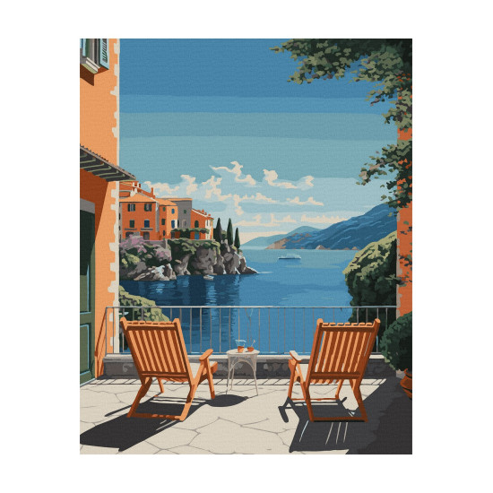 Glezna pēc numuriem, Divi sauļošanās krēsli, 40x50, Oh-art, ANG560