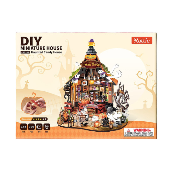 3D Miniatuurmaja komplekt, Haunted Candy House, robotime, DG186