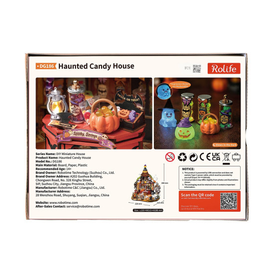 3D Miniatuurmaja komplekt, Haunted Candy House, robotime, DG186