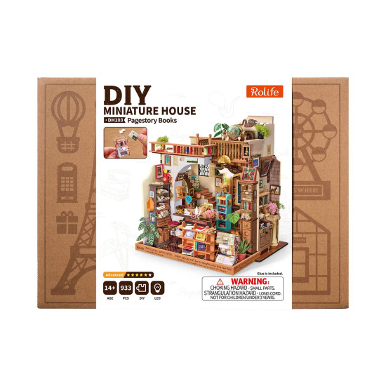 3D Miniatuurmaja komplekt, Pagestory Books, robotime, DH103