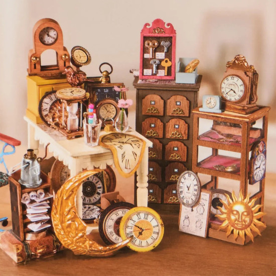 3Д Миниатюрный домик, Clockwise Clocks, robotime, DH104