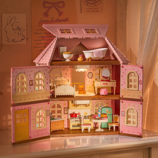 3D Miniatūrās mājas komplekts, Fairy Rose Cottage, robotime, HH001